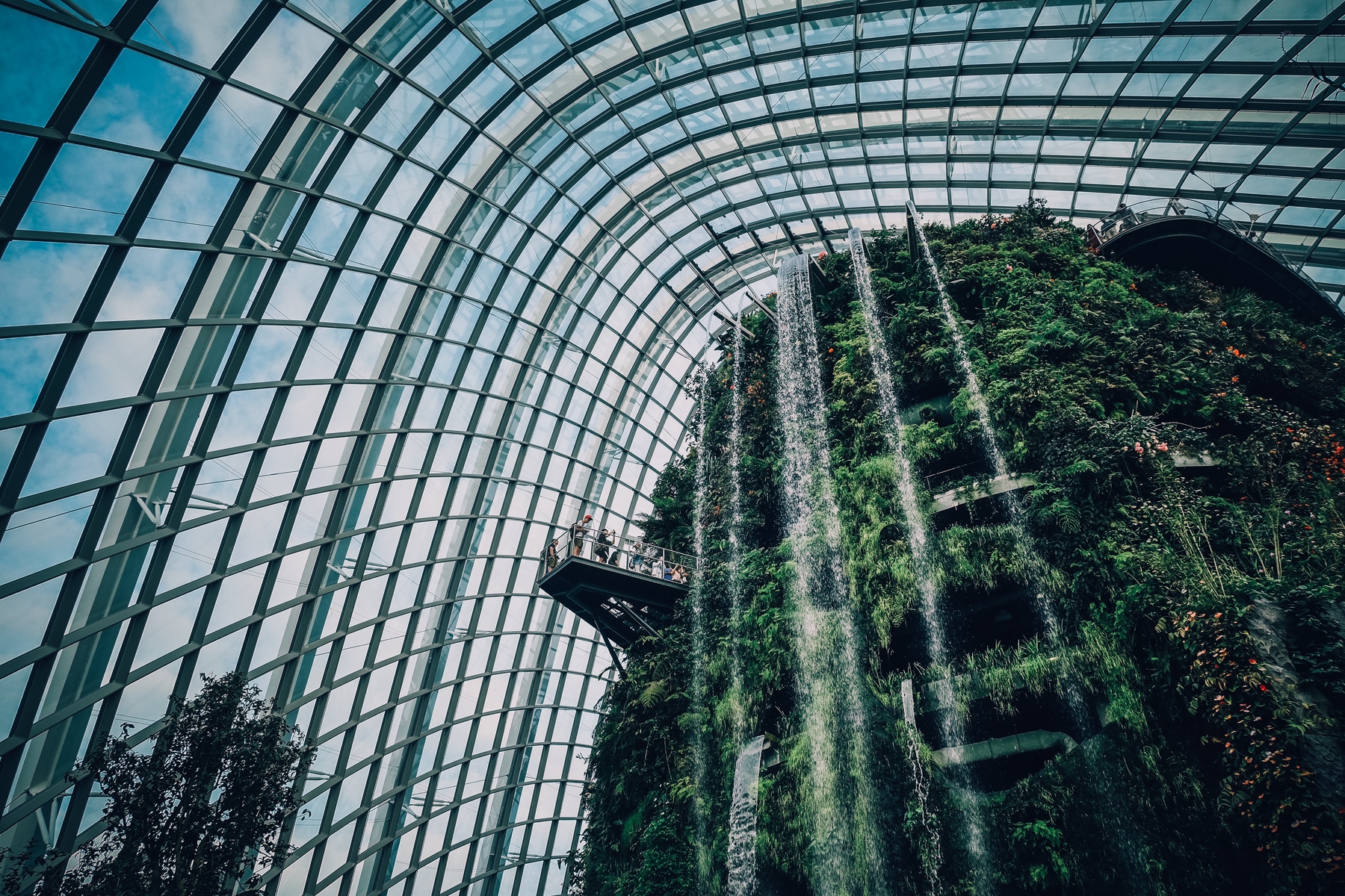 du lich singapore 3 the he - Nha kinh Cloud Forest o Gardens by the Bay