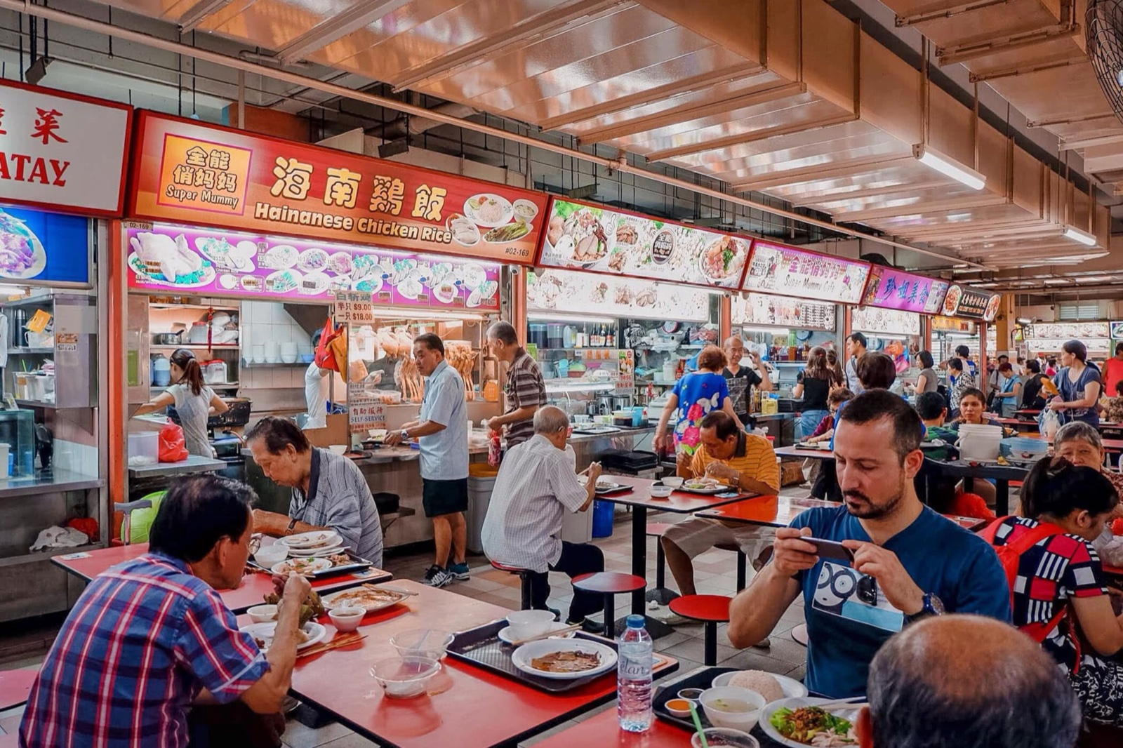 khu ẩm thực hawker tại Singapore